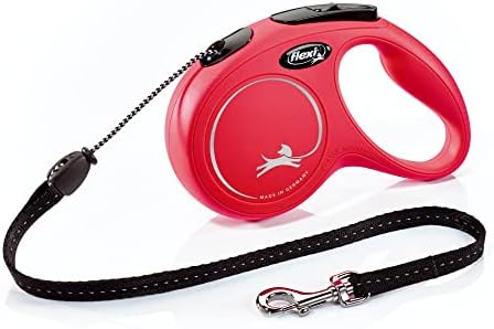 FLEXI® Classic Cord Retractable Dog Leash, Medium, 16 ft - Red
