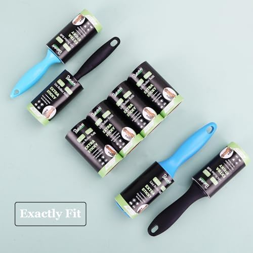 4 inch Lint Roller Refills for Evercare PetLovers Fedicelly Albatross and More Lint Rollers, Extra Sticky 90 Sheets per Refill, Pack of 4 Rolls, 360 Sheets Total (1 1/2 inch Inside Diameter)