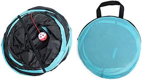 Cat Tunnels S-Way Crinkle Play Toys Collapsible Tube with Ball Maze Cat House Pet Interactive for Cat Puppy Kitten Rabbit 5-Way Tunnel