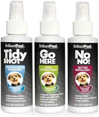 BrilliantPad Puppy Training Spray Kit, Attractant Repellent & Stain Remover