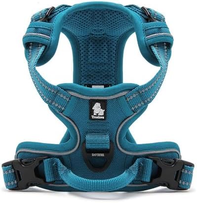 TRUE LOVE Adjustable No-Pull Dog Harness Reflective Vest, Blue, XL