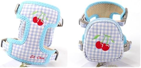 Pet Backpack Harness with Leash Pet Self Mini Backpack Dog Poop Bag Dispenser Adjustable Pets Medium Daily Backpack Animal Leash Cat Dog Self Mini Carrier for Dog Training Walking (Blue, Middle)