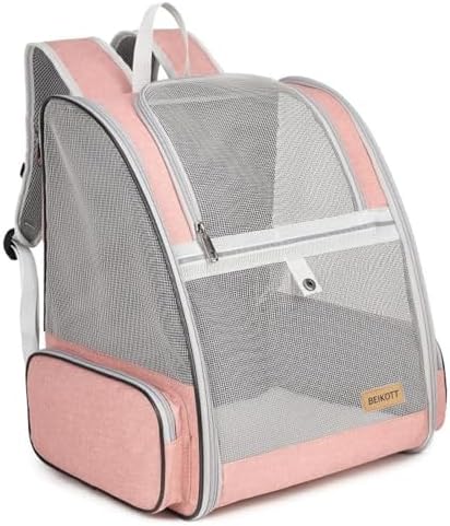 Cat Dog Backpack 12.6"×11.4"×16.5" Large Breathable Pet Bag Carrier