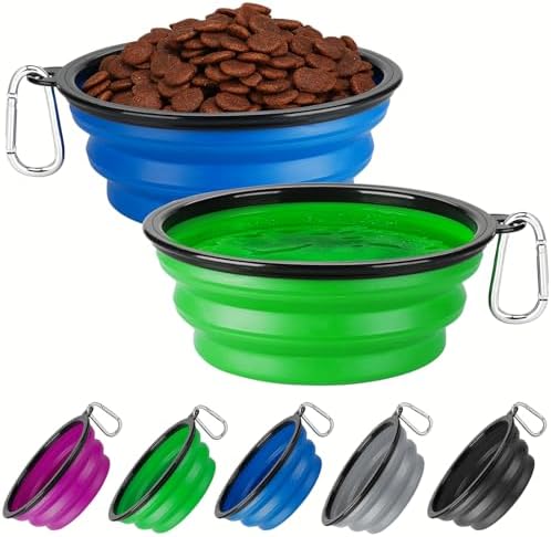 Collapsible Dog Bowl Large 34oz, Travel Dog Water Bowl Portable