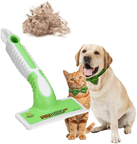 FurDozer Pet Hair Remover & Auto Detailing Tools - Cat & Dog Hair Remover for Carpets, Car Interiors, Couches, Bedding, & Pet Furniture (Green, X6)