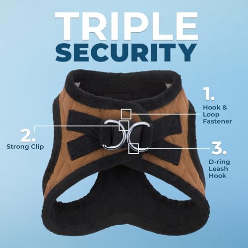 Voyager Step-in Plush Dog Vest Harness -Beige Plush, X-Large