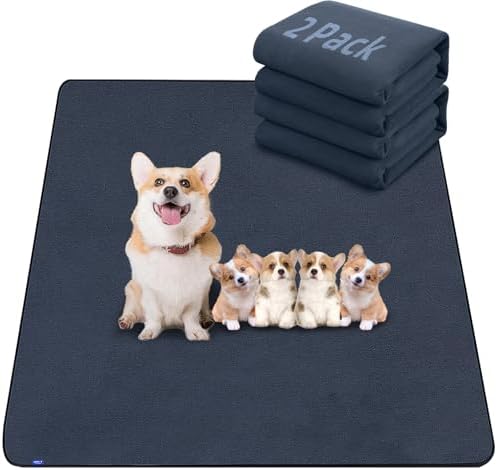 Sunsleek 36"x72" Washable Pee Pads for Dogs, 2 Pack Extra Large Puppy Pads