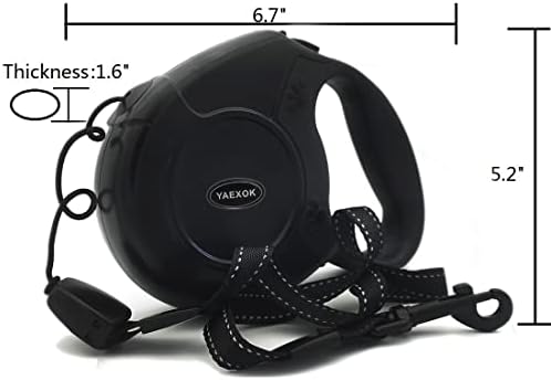 Heavy Duty Retractable Dog Leash 26ft,Pet Long Walking Leashes Leads for Small Medium Large Dogs Doggie Up to 110lbs (Black)
