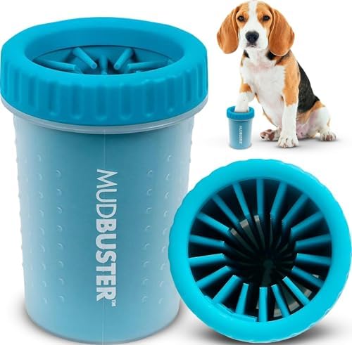 Dexas MudBuster Portable Dog Paw Cleaner, Medium, Blue - Premium Quality Pet Supplies and Accessories