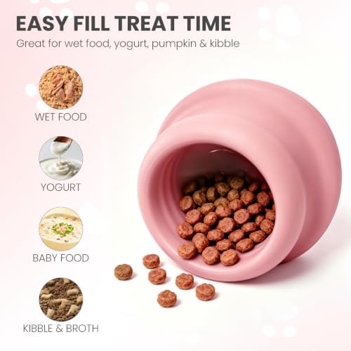 MateeyLife Freeze Dog Enrichment Lick Toy, Stuffable Frozen Lick Treat Bowl