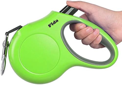 Fida Retractable Dog Leash, 16ft Heavy Duty Pet Walking Leash for Large Dog up to 110 lbs, Tangle Free. One-Hand Brake (Large, Green)