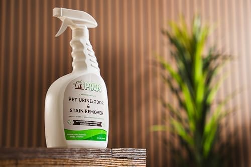 PAWS Pet Urine/Odor & Stain Remover, 32oz Pet Odor Eliminator, Carpet Stain Remover for Cats & Dog Pee, Cat Urine Destroyer, Carpet, Tile, Upholstery, Hardwood and Fabric Cleaner Spray