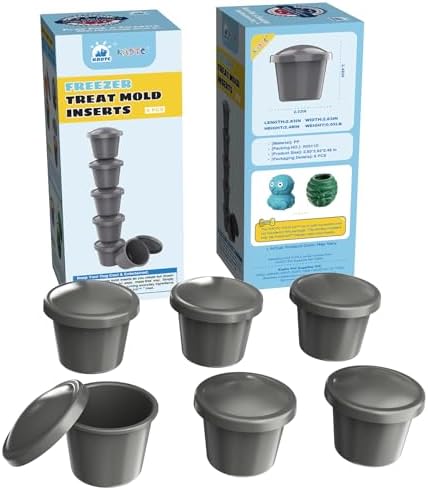 KADTC 6-Pack Freezer Treat Cups with Lids for 3-in-1 FrostLick Dog Lick Toy
