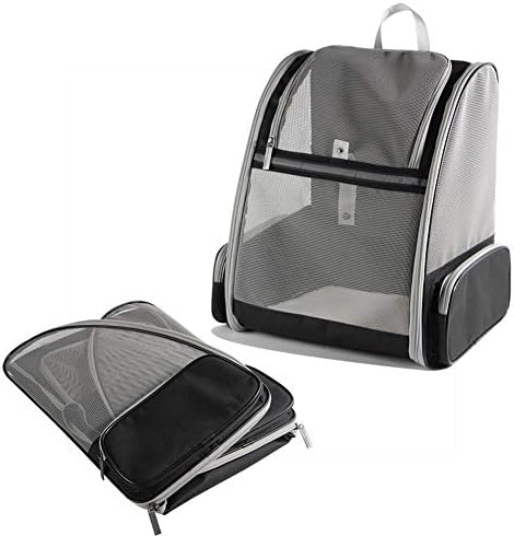 Cat Backpack Carrier, Upgraded with Side Access Pet Travel Backpack for Cat and Small Dogs, Fully Ventilated Mesh Breathable for Hiking Camping, Airline Approved