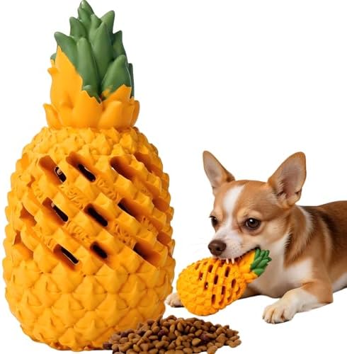 Indestructible Pineapple Dog Toy - Small Aggressive Chewers Training