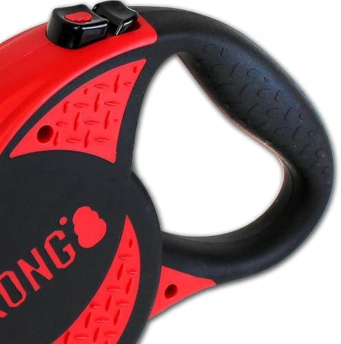 Alcott Kong Ultimate Retractable Dog Leash, Extra Large, Red, 16' Long