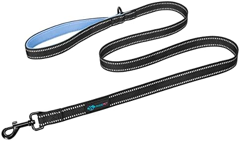 PHOEPET 5 Feet Heavy Duty Dog Leash - Reflective - Soft Padded Handle