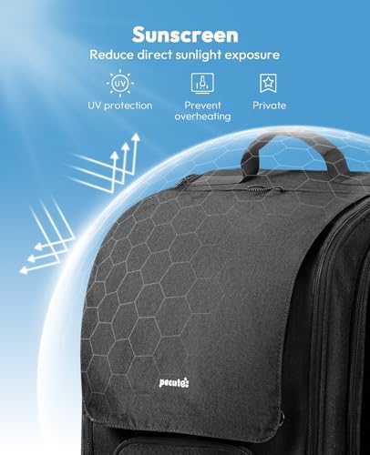 Pecute Cat Backpack Carrier,Large Space Cat Bubble Backpack,Ergonomic,Black