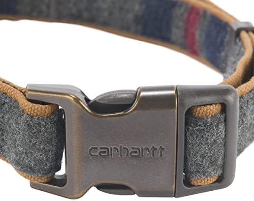 Carhartt Nylon Duck Blanket Stripe Dog Collar Brown/Stripe M