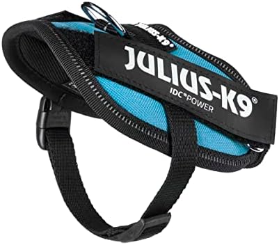 Julius-K9, 16IDC-AM-B2, IDC Powerharness, Dog Harness, Size: Baby 2, Aquamarine