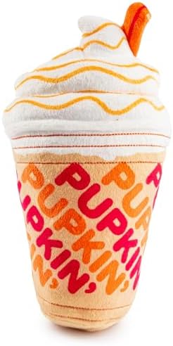 Haute Diggity Dog Pupkin' Donuts Iced Coffee Cup Plush Dog Toy Funny Parody
