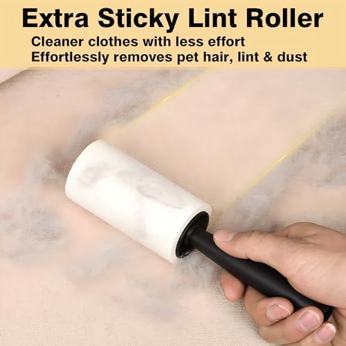Extra Sticky Lint Roller Refills for Pet Hair Removal, 10 Rolls