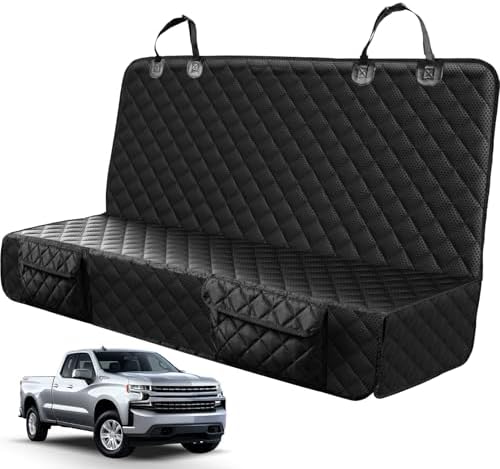 PETICON Dog Car Seat Cover for Back Seat, Rear Bench Seat Cover for Trucks