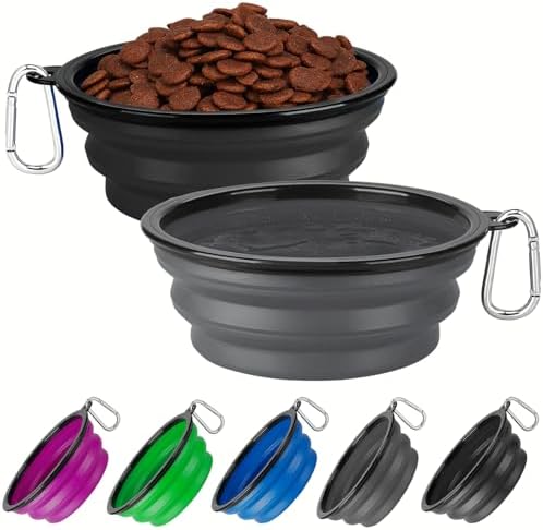Collapsible Dog Bowl Large 34oz, Travel Dog Water Bowl Portable