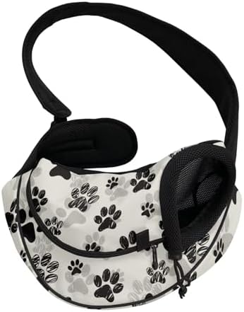 COEQINE Small Dog Carrier Sling Bag for Pets Portable Paw Print Versatile