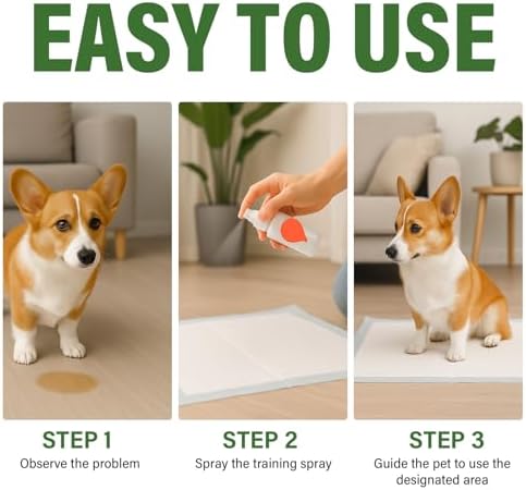 Potty Training Spray for Dogs, Indoor and Outdoor Housebreaking Aid, 120ml