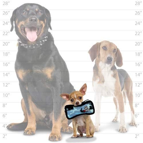 TUFFY - World's Tuffest Soft Dog Toy - Junior Bone -Squeakers -Multiple Layers. Made Durable, Strong & Tough.Interactive Play(Tug, Toss & Fetch). Machine Washable & Floats (Camo Blue, Bone2 2 Pack)