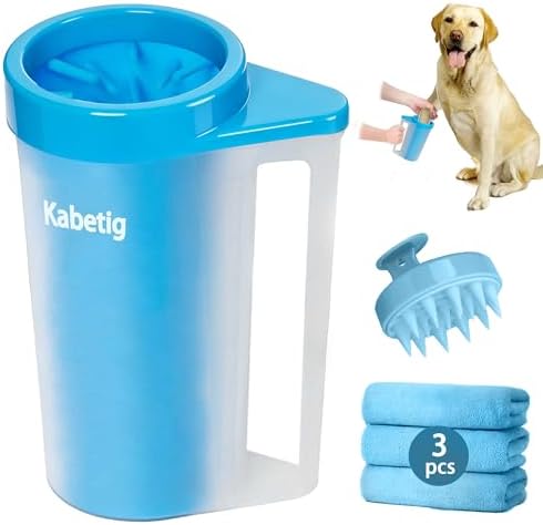 Dog Paw Cleaner with Handle - Foot Washer Cup for Large and Extra Large Breed Dogs