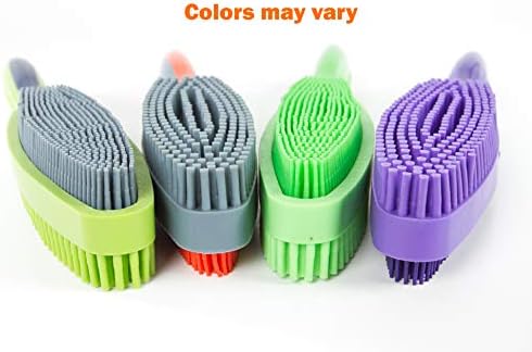 FURemover Duo Pet Hair Rubber Brush, Dual Sided to Easily Remove Fur and Lint from Clothing and Upholstery, Thick Bristles Groom Dogs and Cats, Easy to Clean, Colors May Vary