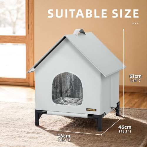 Outdoor Cat House Outdoor Cat House Weatherproof for Indoor and Outdoor Use Insulated and Weatherproof，Waterproof Shelter for Small/Medium Cats