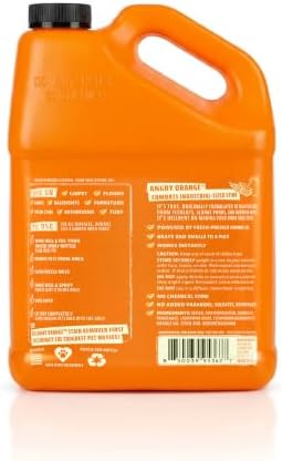 Angry Orange Pet Odor Eliminator for Dog and Cat Urine, Carpet Stains, and Strong Smells – Orange Rush Scent Cleaner – 1 Gallon