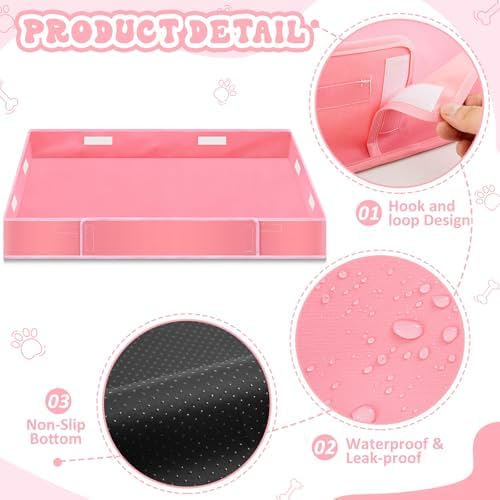 Marsui Dog Playpen Bottom Pad, Pink, Solid Color