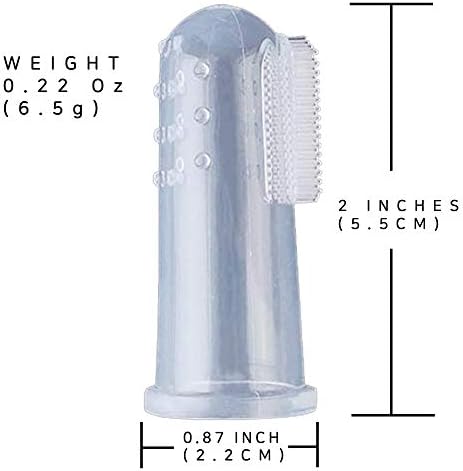 Dog Fingerbrush Toothbrush – Cat & Dog Finger Toothbrush -Set of 12 Oral Care Handle Toothbrushes for All Pets,Transparent,One size fits all