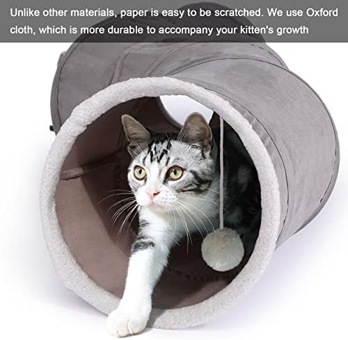 Ownpets S-Shape Cat Tunnel Toy 48"L x 10"D, for Cats, Puppies & Small Pets