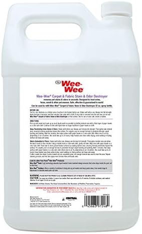 Four Paws Wee-Wee Pet Stain and Odor Eliminator for Carpet Stains 128 Ounces