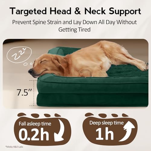 MEKIY Orthopedic Waterproof Dog Bed with Sides for Extra Large Sizes Dogs