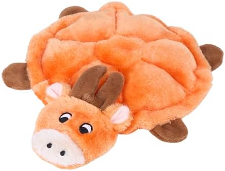 ZippyPaws Squeakie Crawler- No Stuffing Dog Toy to Keep Them Busy, for Small, Medium, & Large Dogs, Squeaky Pet Toy for Boredom, Unstuffed Chew Toy, Soft Plush Puppy Products, Moody the Moose- 12"