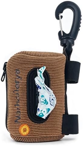 Dog Poop Bag Holder for Leashes doggie bag holder (Brown)