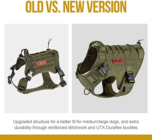 OneTigris Tactical Dog Harness Vest No-Pull Service Dog Vest for Large Dogs