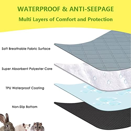 Reusable Puppy Pads Waterproof Washable Puppy Pad 20 x 28-inch Large Dog Puppy Whelping Pet Pee Ded Pad (2 Pack)