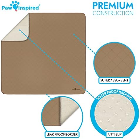 Paw Inspired Washable Pee Pad for Dogs, 72x72 Inch XL Size