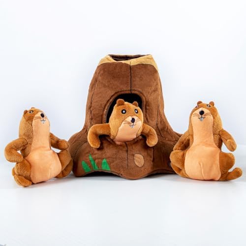 Hollypet Squeaky Hide and Seek Dog Toys for Small and Medium Dogs, Moles