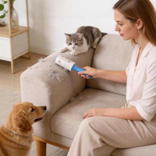 Extra Sticky Lint Roller for Pet Hair, 800 Sheets with 2 Handles