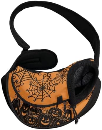COEQINE Gothic Pet Carrier Sling for Dogs Crossbody Purse for Woman Travel