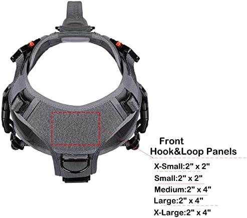 ICEFANG No Pull Tactical Dog Harness for Medium Dogs,Adjustable Dog Vest