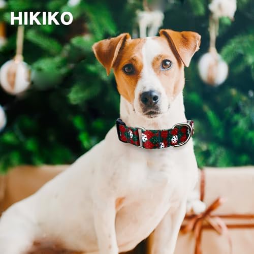 Hikiko Martingale Collar for Dogs with Christmas Pattern,Adjustable,M